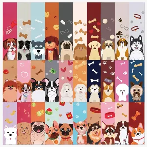Ensemble de Marque-pages Chien Dessin Animé Mignon Étudiant Lecture Marque-pages Joli Design Animal Accessoires de Livre Pour École Bureau