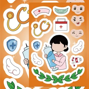 Paidika DIY nosokoma autokollito fyllo xaraktiras kinexou puzzle paixnidi doro
