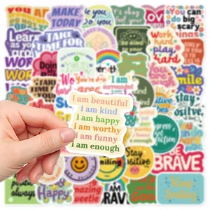 Autocollants d'affirmation positive imperméables pack de stickers esthétiques pour ordinateur.