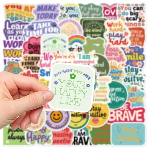 Autocollants d'affirmation positive étanches autocollants de motivation pour ordinateur.