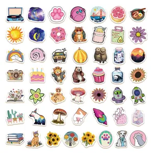 Cute cartoon stickers pack, waterproof vinyl decals for laptop, phone case, luggage suitcase.