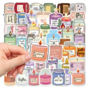 Cartoon colorful candle stickers waterproof DIY decorative decal for laptop phone water bottle