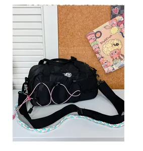 Waterproof outdoor sports duffel bag, casual lightweight travel bag with trendy braided strap.