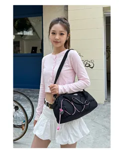 Waterproof sports duffel bag for men and women, stylish casual gym training bag for commute.