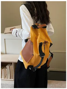Μεγάλη χωρητικότητα καμβά σακίδιο πλάτης casual ταξίδι ευέλικτη επαγγελματική τσάντα