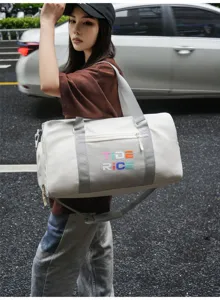 Large capacity waterproof fitness gym bag for women and men, ideal for travel and sports.
