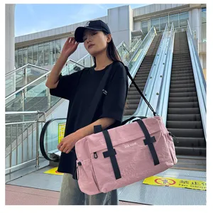 Roze reistas grote capaciteit casual schouder sport fitness tas product detail.