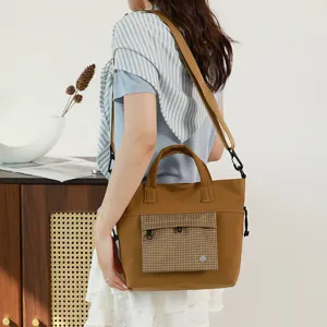 Casual Nylon Shoulder Bag Large Capacity Commuter Crossbody Bag Lightweight Travel Handbag Multipurpose Tote Bag