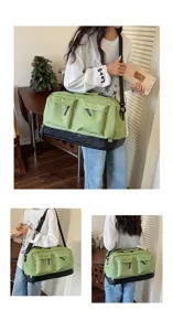 Borsa da viaggio leggera di grande capacità, design multi-tasca, ideale per palestra e viaggi.