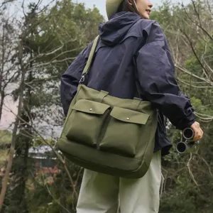 Large capacity casual shoulder bag outdoor travel crossbody bag lightweight waterproof tote.
