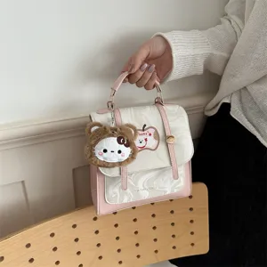 Zaino Mini Carino da Donna Motivo Marmo Rosa in Pelle PU Borsa a Tracolla per Ragazze Moda Piccola Borsa a Spalla Versatile
