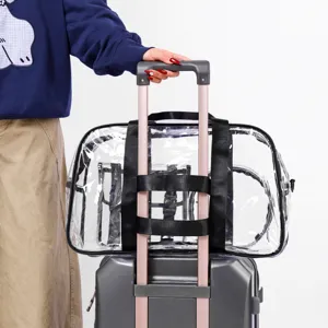 Transparent Waterproof Travel Bag Fitness Dry Wet Separation Portable Beach Luggage Bag Main