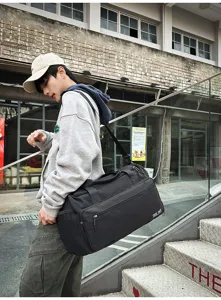 Large capacity travel duffel bag durable waterproof sports gym bag for men fitness weekend trip