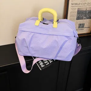 Large capacity travel duffel bag with shoe compartment waterproof gym bag for women