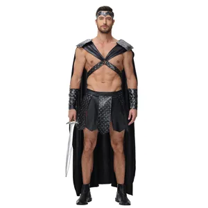 Disfraz de Gladiador Espartano para Hombre Halloween Guerrero Romano Cosplay Set