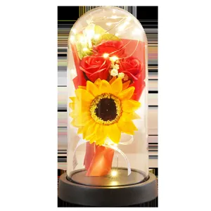 Eeuwige bloem acryl boeket nachtlampje romantisch cadeau voor verjaardag Valentijnsdag