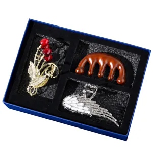 Set de Regalo Pinza de Pelo Peine Romántico para Novia Cumpleaños Aniversario Uso