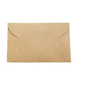 Mini sobre vintage de papel kraft con solapa semicircular para tarjetas de regalo DIY