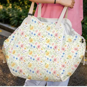 Bolsa organizadora floral para asiento trasero de coche para almacenamiento multifunción