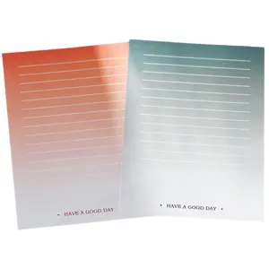 Carta da lettere sfumata minimalista premium con righe e testo Have A Good Day motivante