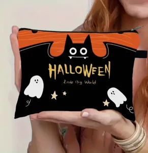 Große Halloween-Aufbewahrungstasche mit niedlichen Fledermaus- und Geist-Motiven