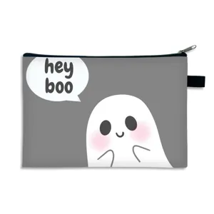 Halloween-Aufbewahrungstasche mit Geist-Aufdruck und hey boo Schriftzug