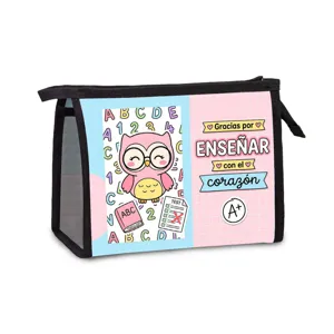 Lehrertag Bedruckt Kosmetiktasche Polyester Mesh Kulturbeutel Aufbewahrungstasche Reise Tragbar Reißverschluss Make-Up Tasche Für Damen