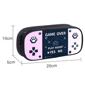 Gedetailleerde weergave van de 20x10x5cm afmetingen van het gameconsole-stijl etui