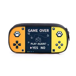 Estuche de gran capacidad con diseño de consola de videojuegos retro portátil