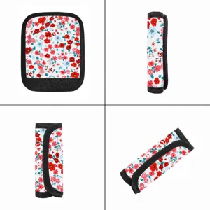 Funda Protectora de Asa de Equipaje Floral para Maleta Bolso de Viaje Cochecito de Fieltro Algodón Lino Antideslizante Accesorios