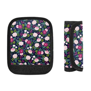 Funda protectora floral para asa de maleta para bolsos de viaje, deporte y carritos
