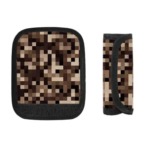 Strapazierfähiger Koffergriff-Schutz mit Pixel-Camouflage-Muster in Braun und Beige