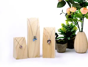 Houten ketting display stand set 3 stuks sieraden houder fotografie rekwisiet deco