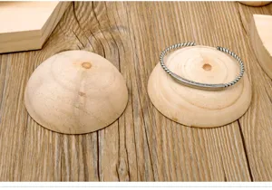 Solid wood semi-circular bracelet display stand photography prop jewelry holder display