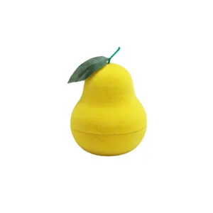 Cute pear shaped jewelry box velvet ring gift storage box for birthday party accessories