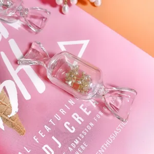 Transparent candy shaped jewelry storage box portable cute mini display box for earrings rings