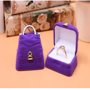Elegante Samt Handtasche Ringbox Schmuckverpackung fur Geschenk Aufbewahrung und Verlobung
