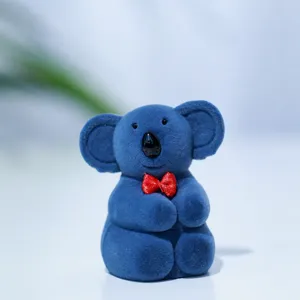 Blauer Koala Beflockter Schmuckschatulle süße Cartoon Halskette Geschenkverpackung Box