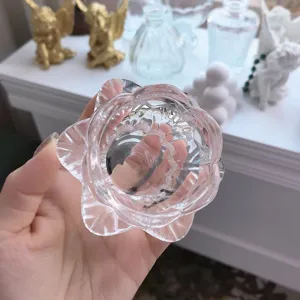 Transparant glas bloem ring schaal Europese stijl sieraden opbergtray voor accessoires