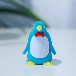 Jolie boîte à bijoux floquée en forme de pingouin mignon pour bague et boucles d'oreilles.