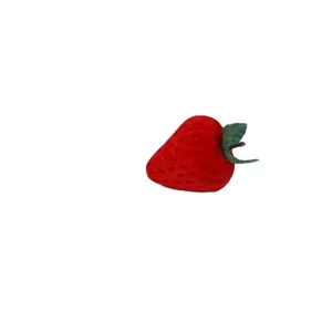 Cute red strawberry velvet ring box for jewelry storage and cute earring gift packaging