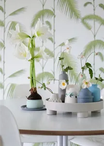 Nordic style decorative tray with multiple vases for home living room desktop display decor.