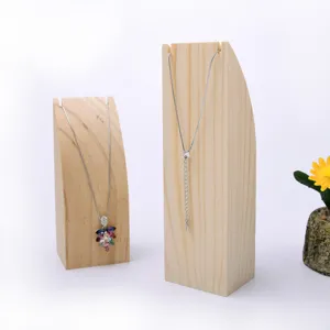 Houten ketting display standaard, natuurlijk houten sieraden organizer voor etalage.