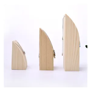 Massief Houten Ketting Standaard Set van 3 Sieraden Houder Vitrine Accessoires Shop
