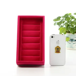 Velvet Ring Display Tray Holder Stand for Rings Earrings Countertop Showcase Storage Organizer