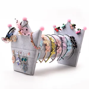 Espositore cerchietto corona velluto organizer gioielli multifunzione per accessori