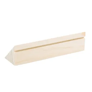Solid wood jewelry display stand, triangular earring holder desktop display prop for retail shop.