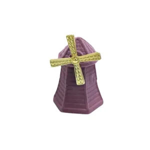 Cute purple windmill jewelry box for rings and earrings, perfect sweet gift storage container.