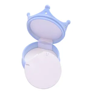 Blauer Samt Schmuckkasten Kronenform fur Ketten Armbander elegante Aufbewahrung Box.
