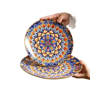 11 Zoll Keramik Essteller Bohmischer Mandala Steak Teller Kuche Geschirr Tischdeko